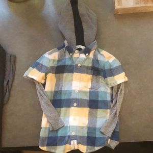 Abercrombie kids button down with hood